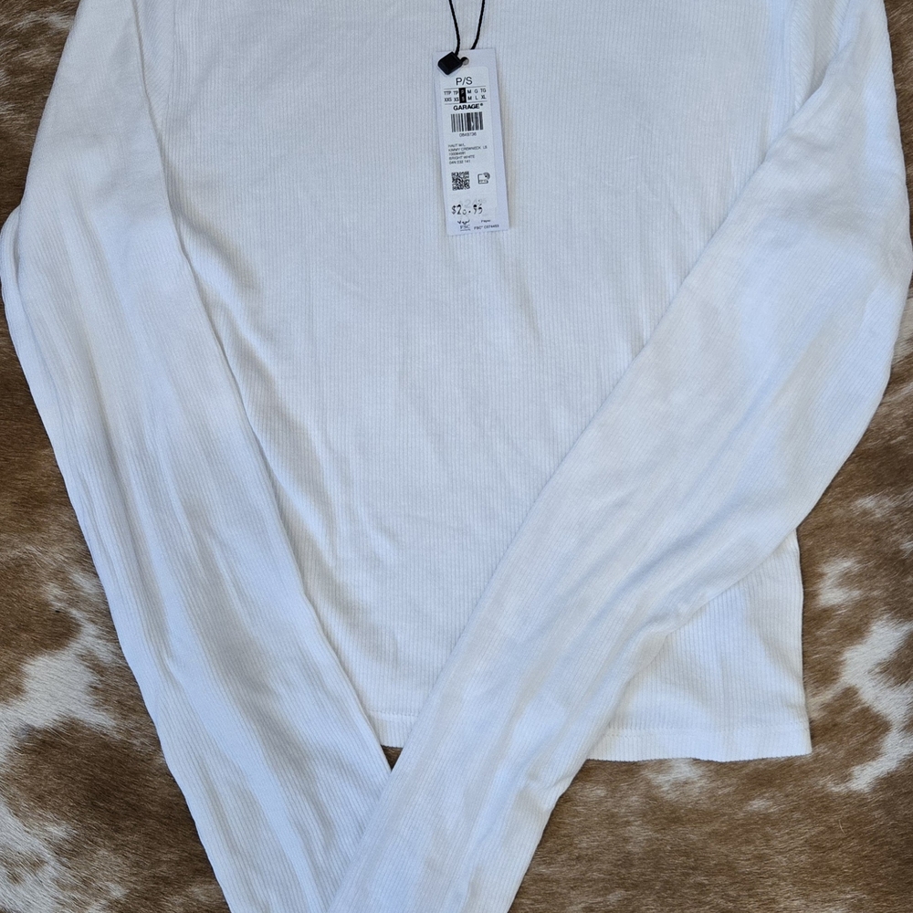 Women's White Long Sleeve Top